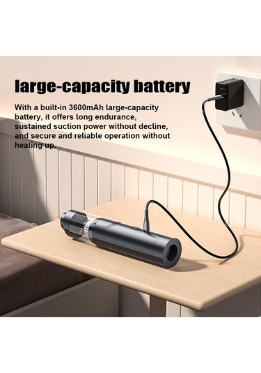 Geeksen Kablosuz El Süpürgesi - 5000pa Güçlü Emiş, Şarjlı Ve Çok Fonksiyonlu Araç & Ev Temizliği