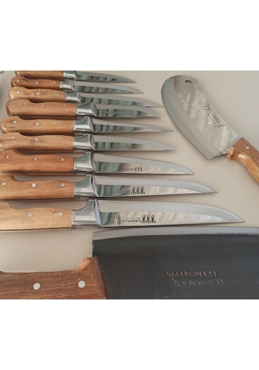 11 Parça Lazoğlu Sürmene Kasap-Kurban-Mutfak Bıçak Seti