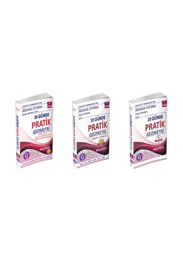 30 Günde Pratik Geometri Seti Gür Yayınları -3 Kitap