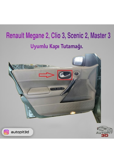Renault Megane 2, Clio 3, Scenic 2, Master 3 Uyumlu Kapı Tutamağı Kapı Tutamağı