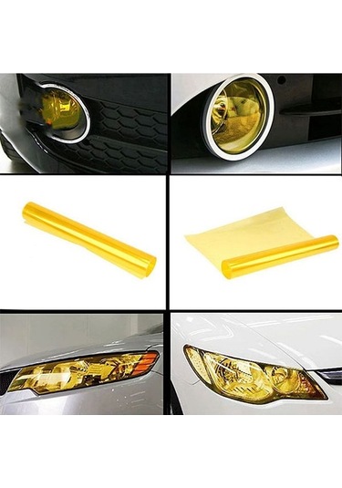 Far Stop Filmi Far Folyosu Sarı Far Çizik Çizilme Engelleyici Folyo 100cm X 30cm