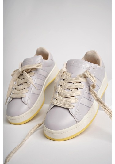 Muggo Kampus Garantili Kadın Ortopedik Günlük Bağcıklı Yürüyüş Koşu Sneaker Spor Ayakkabı 001