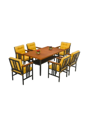 Çamlıca Alüminyum Yemek Takımı 6 Kişilik Bahçe, Teras, Mutfak Kanepe Takımı