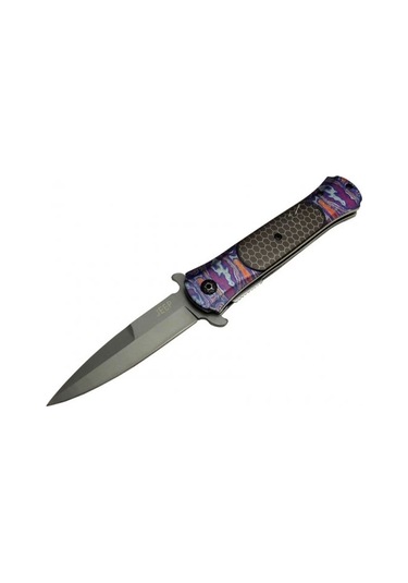 Jeep Çakı Mor 22 Cm Yarı Otomatik Çok Renkli