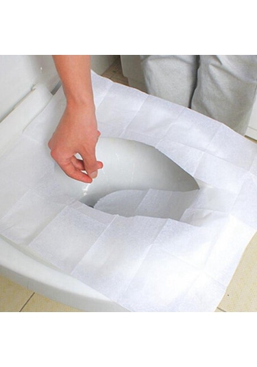 Lebıhmurah Bf1771 140 Adet Tuvalet Kağıdı Paspas Tek Kullanımlık Klozet Örtüsü Mat Çevre Dostu Seyahat Gadget Taşınabilir Banyo Aksesuarları Beyaz