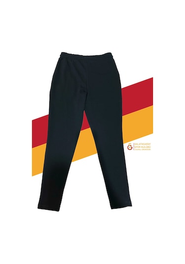 Galatasaray Lisanslı Siyah Dar Paça Eşofman Altı Siyah