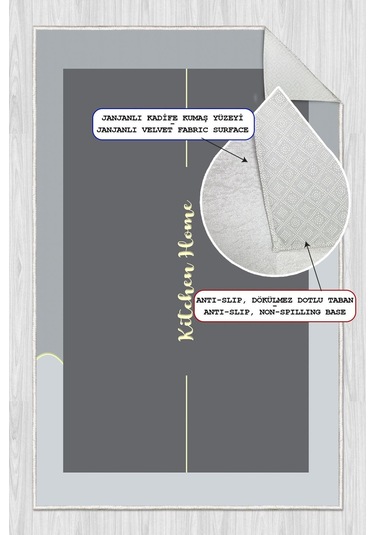 Dijital Baskılı Dekoratif Kaymaz Taban Yıkanabilir Kıtchen Home Halı Mutfak Halısı Yolluk Salon Halısı