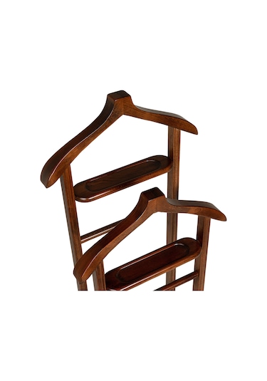 İki Tepeli Dilsiz Uşak Koyu Kahverengi Masif Ahşap Palto Ceket Kahverengi