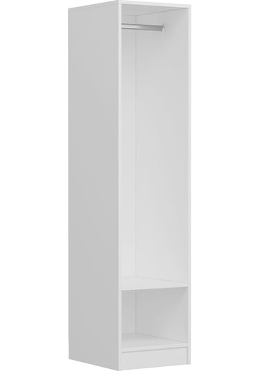 Minar Kale 1 Kapaklı Dolap Mebran Panjur 210cm - Beyaz/antrasit - Askılıklı Çok Renkli