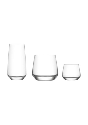 Lav Lal 18 Prç. Su Takımı Seti- Su Meşrubat Bardağı Takımı