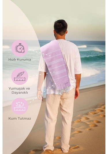 Favora Peştamal Plaj Havlusu 90x140 - Pembe
