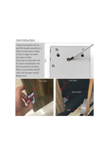 Besthome1 Pil Rfid İç Kart Sensör Kabin Çekmece Akıllı Smartlock Dıy Gizli Dijital Kilit, Deliksiz Ve Gizli