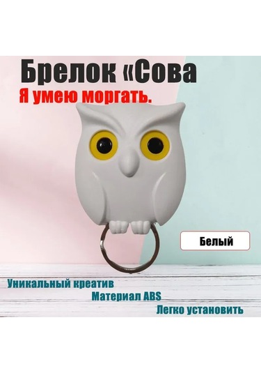 Maiyame Duvarlı Baykuş Desenli Manyetik Anahtar Tutucu - Kolay Kurulum, Abs Plastik, Giriş Dekoru İçin Fonksiyonel Ve Eğlenceli Tasarım Beyaz