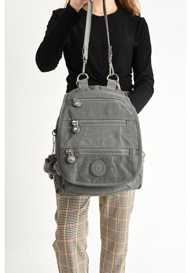 Ultra Hafif Kadın Sırt Ve El Çantası Gri Model: 571-5a - Gri