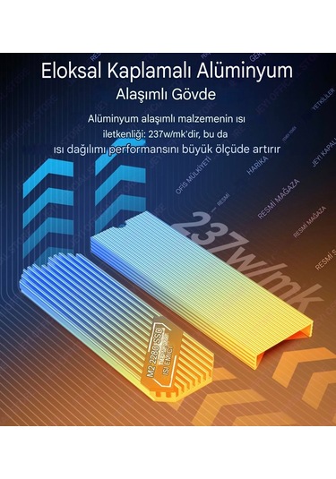 Jeyı M.2 2280 Ssd Soğutucu Çift Kombinasyon Yüksek Performans