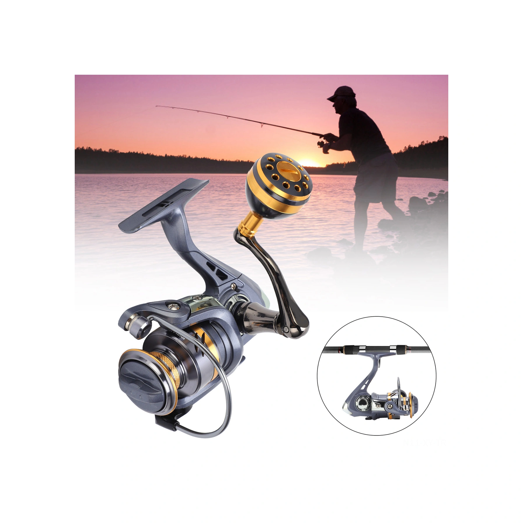 Shineyee Alüminyum Rockerli Tam Metal Balık Makinesi Ks3000 - Deniz Kamışları İçin Kol Sağ/sol Değiştirilebilir, Pa66 Gövde, Kuru Alüminyum Tel Bardak