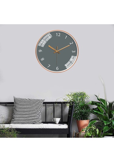 Suntek Ofis Için Duvar Saati Sessiz Hareketsiz Pille Çalışır Diğer