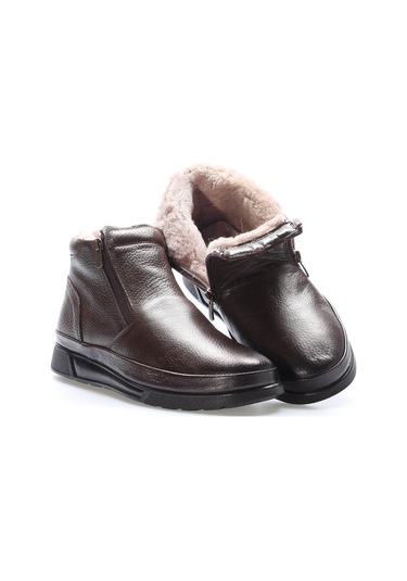 Hakiki Deri Kürklü Erkek Spor Bot 724kma22 Kahve