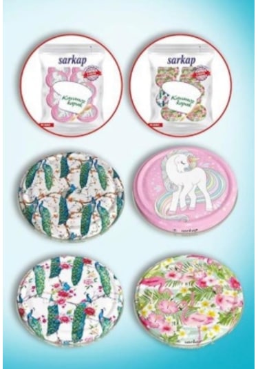 Sarkap Desenli Kavanoz Kapağı 10 Lu Paket