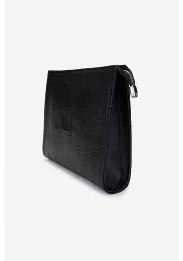 Valmenti Unisex Hakiki Deri Siyah Floter El Çantası 1012 2012 Canta Y25 Sıyah Fltr Siyah