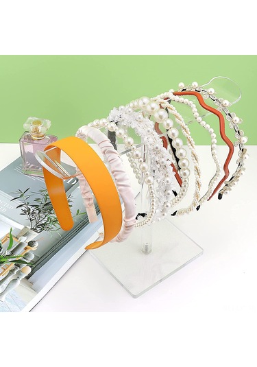 Youtek Tek Katlı Akrilik Organizer - Saç Aksesuarları, Tutkal, Makyaj Bezi İçin Masaüstü Gösterim Rafı Şeffaf