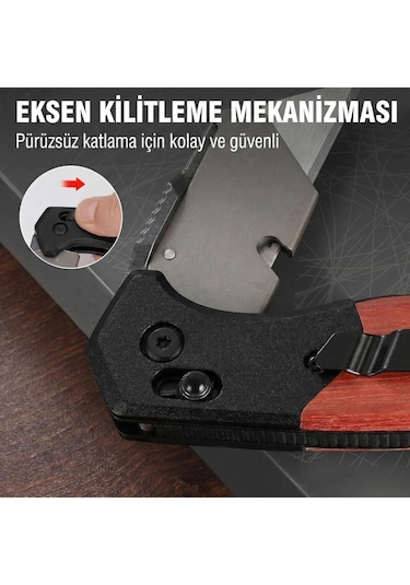 Workpro Wp211035 Ağır Hizmet Çelik/ahşap Gövde Katlanır Rötuş Maket Bıçağı + 11 Adet Yedek Bıçak