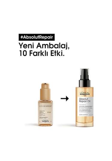L'Oréal Professionnel Expert Absolut Repair Yıpranmış Saçlara 10 Etkili Saç Bakım Yağı 90 ML