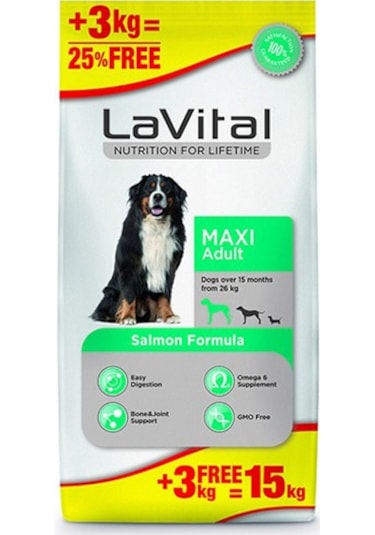 La Vital Somonlu Maxi Büyük Irk Yetişkin Köpek Maması 15 KG