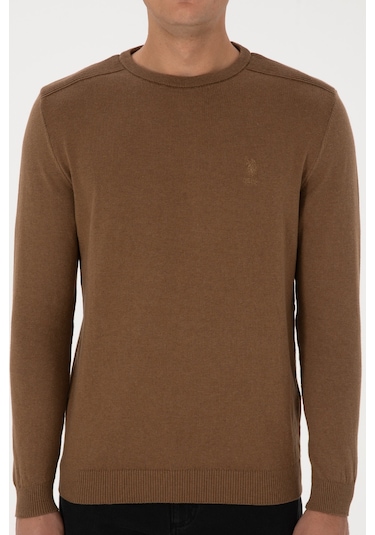 U.s. Polo Assn. Erkek Haki Melanj Kazak /triko 50307779-vr125 Haki Melanj