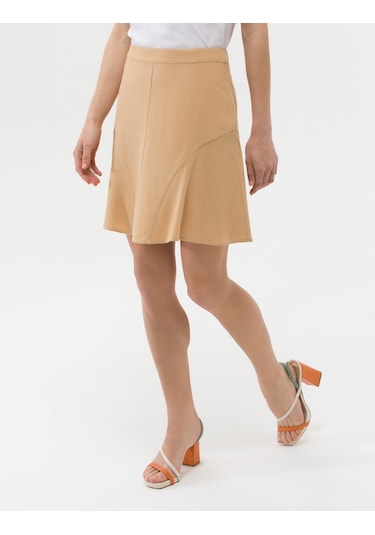 Pierre Cardin Kadın Bej Etek Dokuma 50262592-vr011