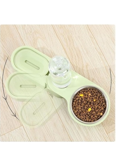 Soulader Otomatik Kedi Mama Ve Su Kabı Yükseltilmiş Ayaklı Beslenme Seti Evcil Hayvan Yemek Kabı Suluk Aksesuarları