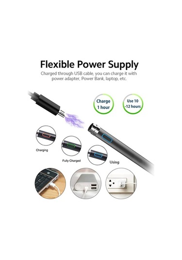 Novahub Evrensel Stylus Kalem - Bakır Uçlu, Otomatik Kapanma, İos/android/windows Uyumlu Mavi