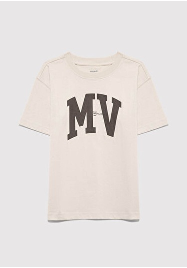 Mavi Mv Logo Bej Erkek Çocuk T-shirt M6610213-70144 Bej