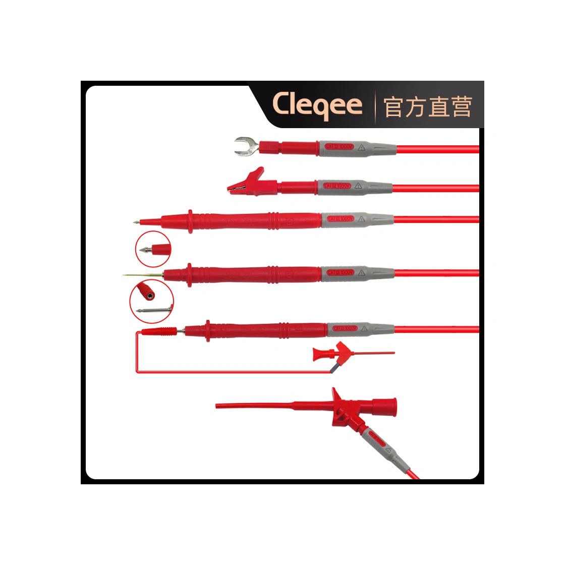 P1300e 24 Parça Çok Işlevli Değiştirilebilir Multimetre Probu Test Ölçüm Kablo Kiti