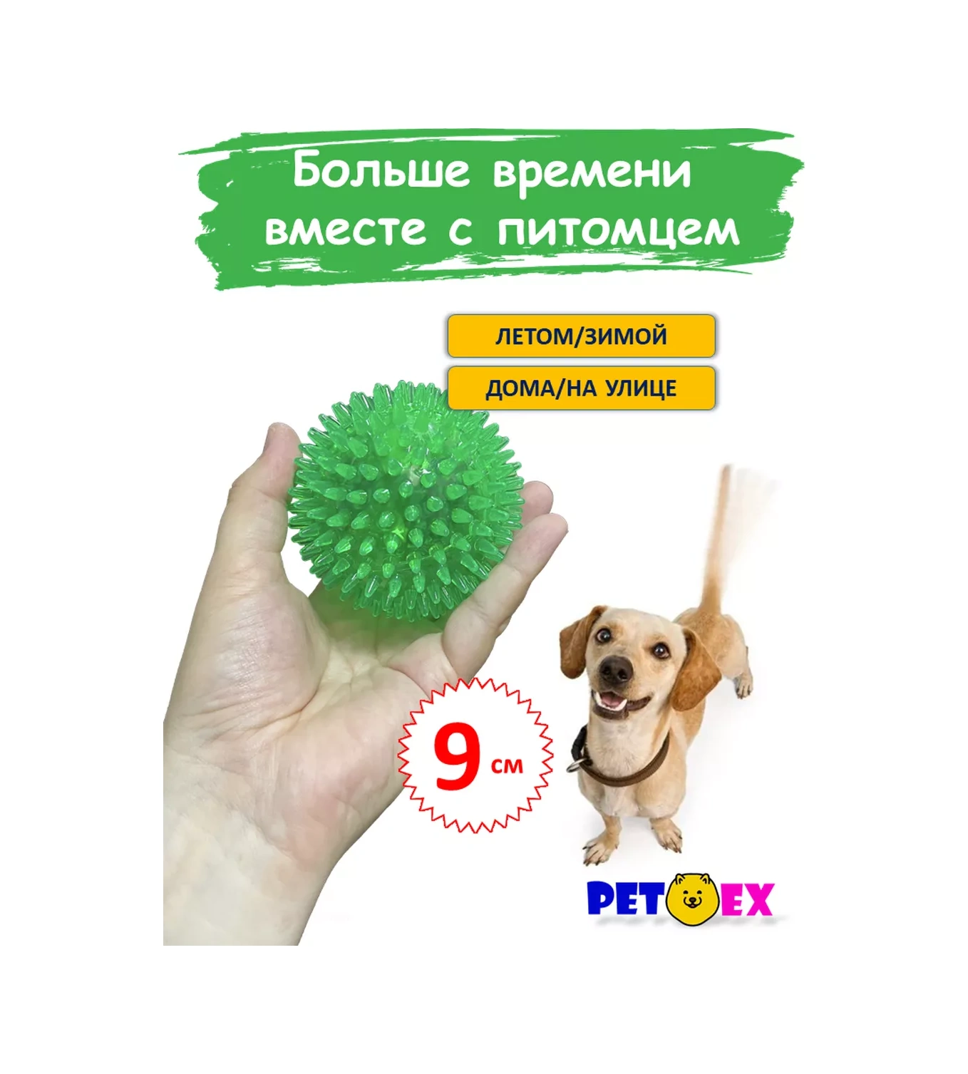 Pet-ex Köpekler İçin Dikenli Top 2'li, 9 Cm 198929586
