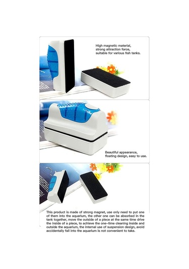 Cc Ggball Esinti Balık Tankı Temizleyici Fırça Yüzen Akvaryum Manyetik Balık Tankı Cam Yosun Scrubber Temizleyici Fırça Araçları Temizleme Ekipmanı Balık Tankı Aksesuarları 2 Adet