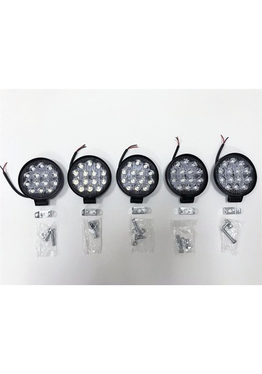 Replax 5 Adet 14 Led Yuvarlak Off Road Sis Farı Sis Lambası Çalışma