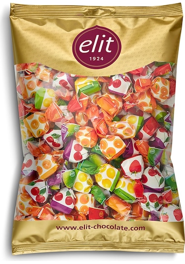 Elit Karışık Meyve Dolgulu Şeker 1 KG Glutensiz