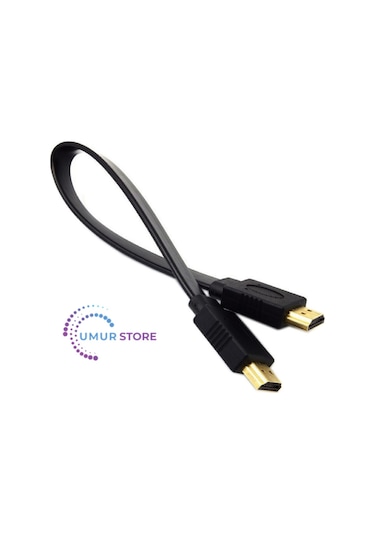 Yassı Flat Slim Hdmı Kablo Uyumlu 4k Full Hd 4k 60hz 2.0 Uyumlu Kablo