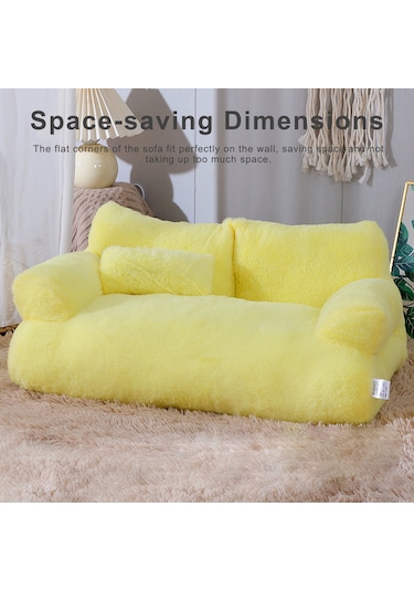 Geeksen Kedi Yatağı Ultra Yumuşak Peluş Malzeme Köpek Kedi Yatakları Kapalı