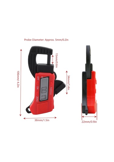 Mufunye Plastik Dijital Kalınlık Ölçer Mavi - 0-12.7mm Aralığı, 0.1mm Hassasiyet, Metrik/inç Dönüşümü, Otomatik Kapatma - Kağıt, Filim, Tel Ve更多üçün
