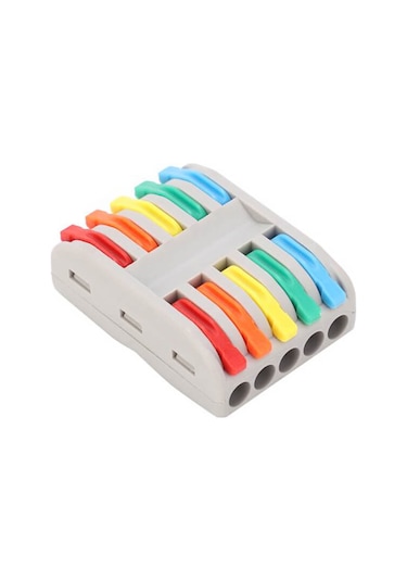 Hızlı Kablo Ekleme Birleştirme Aparatı 5 Beşli Klemens - 5 Adet