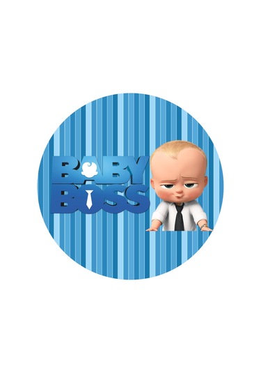 Baby Boss Yuvarlak Pasta Yenilebilir Resim Baskı 20 Cm