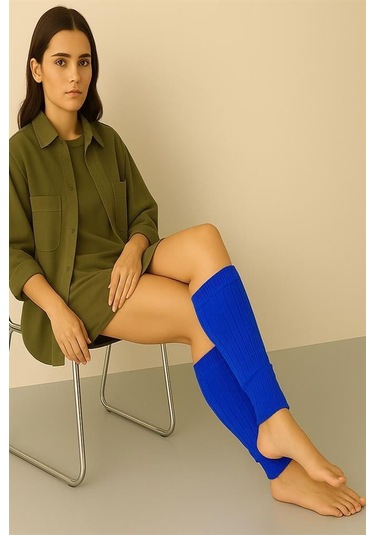 2 Adet Basic Kalın Pamuk Karışımlı Tozluk Saks