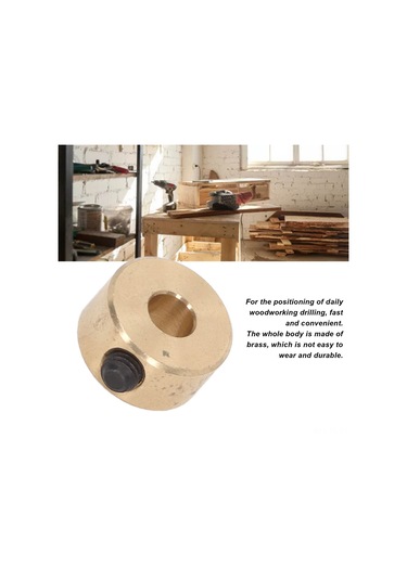 Skycity Brass Ahşap Delme Konumlandırıcı, 6mm/0.24", Sabit Somunlu Derinlik Durdurucu, Doğru Delme İçin Ahşap İşleri