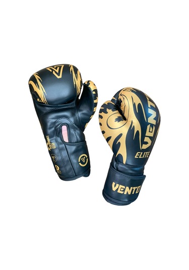 Vento Elite Boks Ve Kick-boks Eldiveni Siyah Siyah-altın