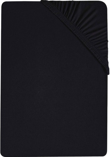 80 X 200 + 30 Cm Düz Pamuklu Tek Kişilik Lastikli Fitted Penye Çarşaf Siyah