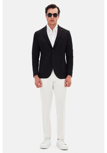 Twn Slim Fit Siyah Düz Kumaş Ceket 4ec04e301464m 001