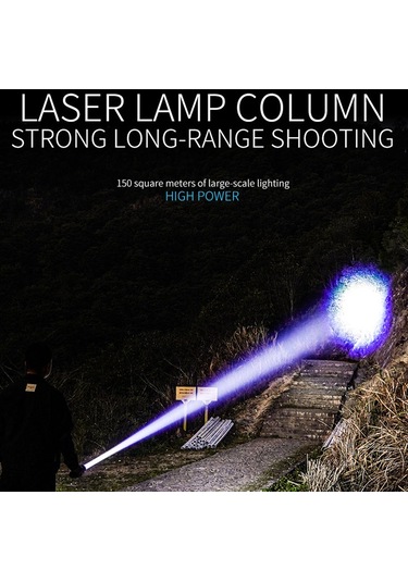 Cbtx A06-a 20w Parlak Lazer 5 Modlu El Feneri Alüminyum Alaşımlı Su Geçirmez Açık Kamp Yürüyüş Meşalesi