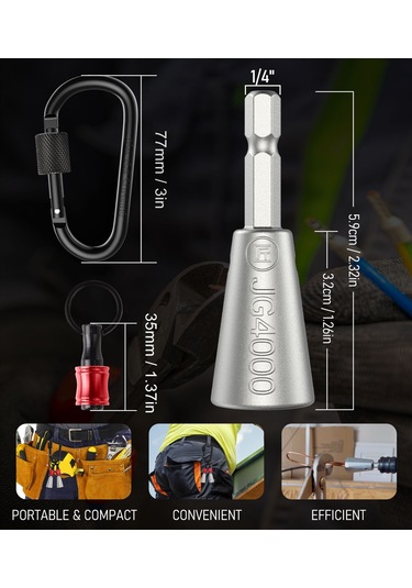 Hangfox Alüminyum Anahtar Zinciri Uzatma Çubuğu 500g Taşıma + Tel Sarma Aracı Seti 2 Adet - Profesyonel Elektrik Ve Tamir İşleri